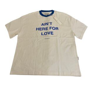 NWT RETERNITY Men’s XXL Oversized Streetwear Tee Cream and Blue Made in Europe
